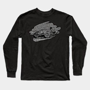 Cobra Action Art Splash Print Wireframe Long Sleeve T-Shirt